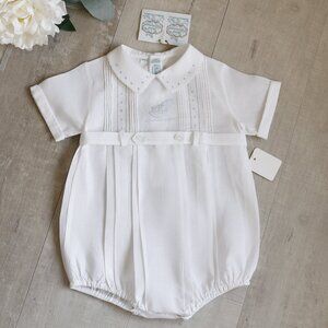 Feltman Brothers Heirloom White Romper Creeper RARE DESIGN Steamboat 6 Month NWT